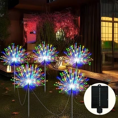 6Pack Outdoor Solar Garden Lights LED Garden Lights 8 Lighting Modes Courtyard Lamp IP65 Solar Landscape Light