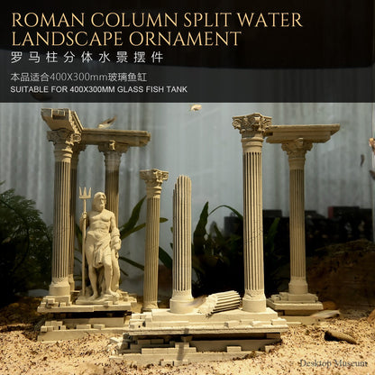 Paisagem Aquática de Aquário Coluna Romana Ornamento Aquário Paisagem Aquática (185mm de altura) LTCP-407