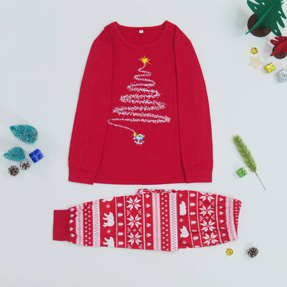 New Family Christmas Pajamas Mom Dad Kids Matching Clothing Set Baby Dog Romper Pjs Soft Loose 2 Pieces Suit Homewear Xmas Look