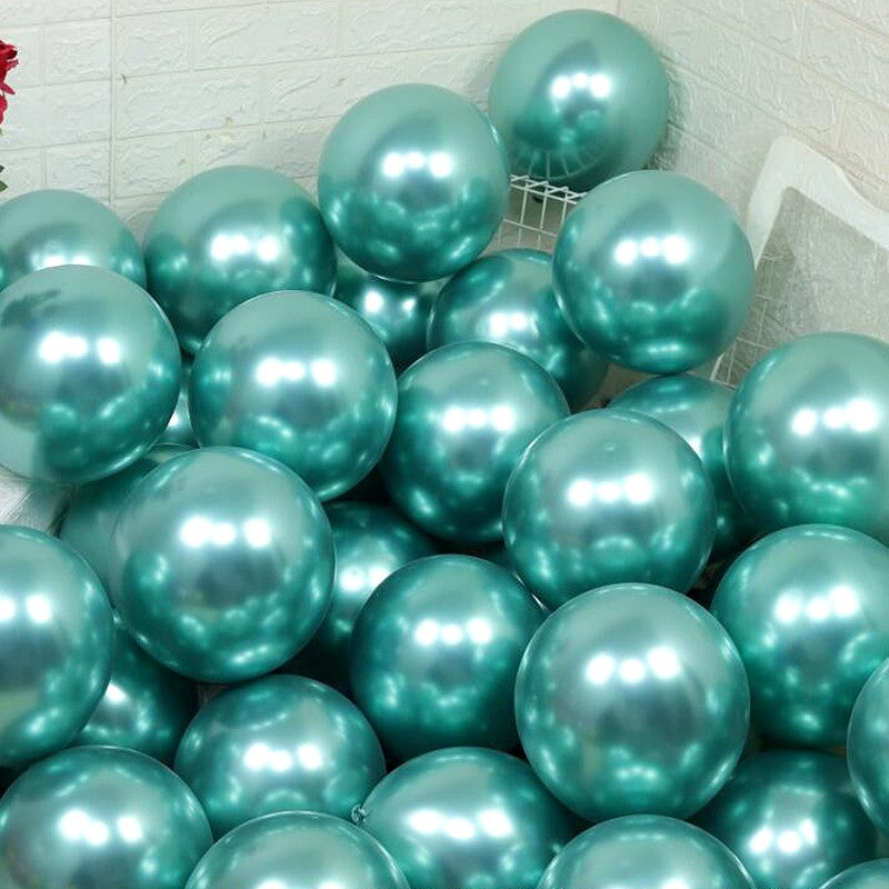 10/20/50pcs Metal Luster Chrome Balloon 5/10/12inch Latex Balloons Rose Gold Silver Red Purple Green Pink Balloon Birthday Party