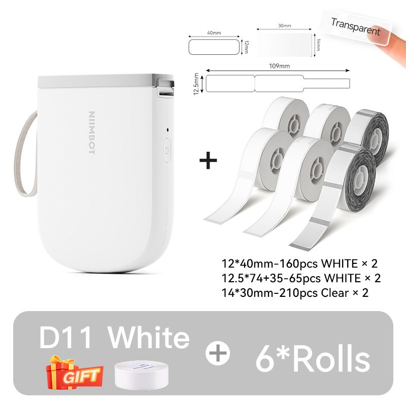 Mini Impressora de Etiquetas Portátil NIIMBOT D11 Nova Versão 300DPI Bluetooth Sem Fio Máquina de Etiquetas Impressora de Adesivos para Cozinha e Crachás