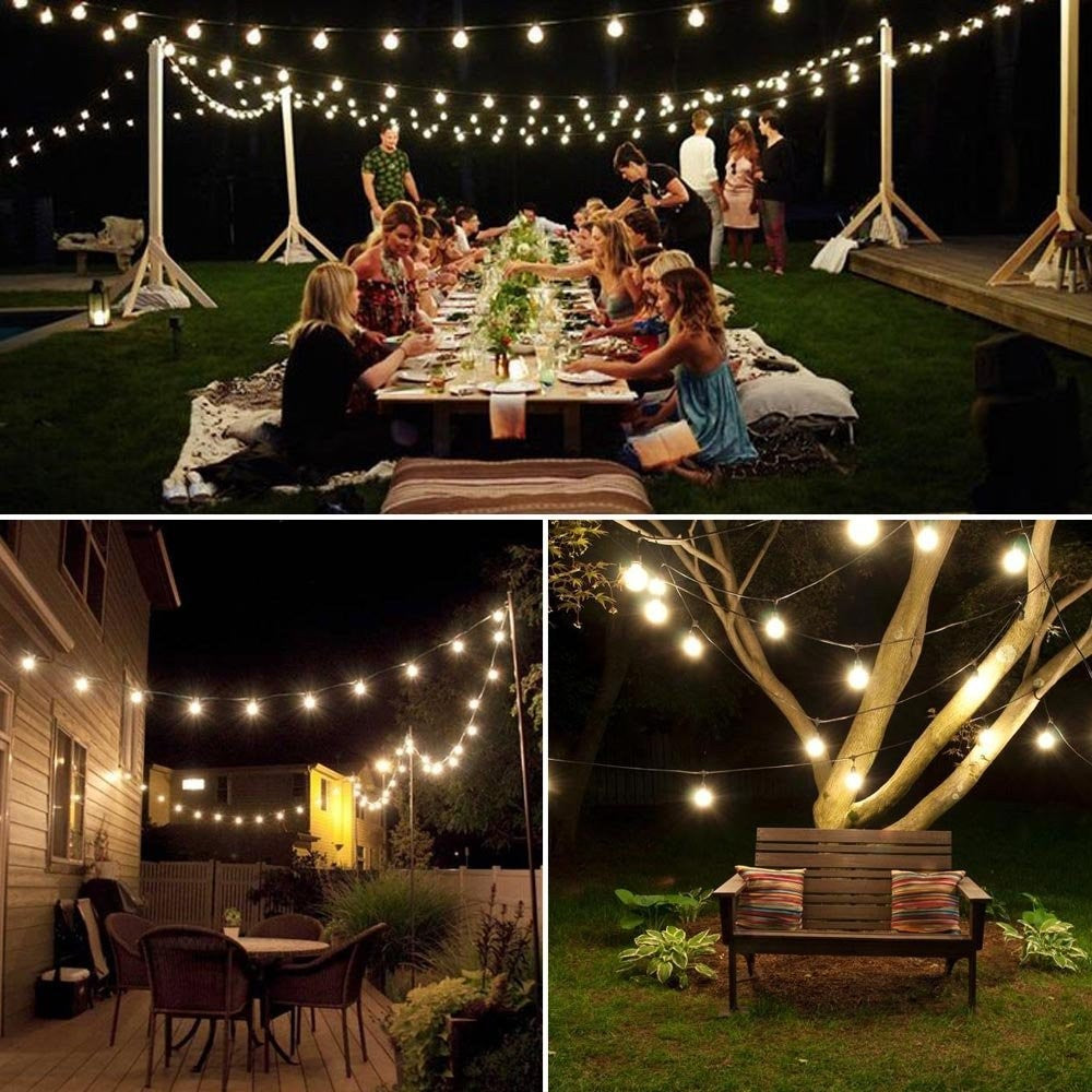 Solar String Lights Outdoor 200 LED Crystal Globe Lights Waterproof Solar Festoon Fairy Light for Garden Christmas Party Decor
