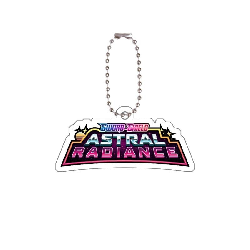 Chaveiro de acrílico de série completa para Mega Evoluções em inglês Sv10 Sv11 Sv9 151 Logotipo Anime Pingente de acrílico de decoração de bolsa