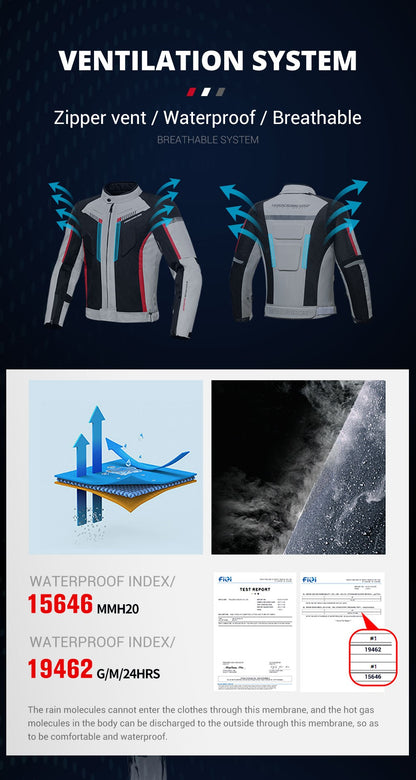 HEROBIKER Waterproof Motorcycle Jacket Man Racing Jacket Wearable Motorcycle Pants Moto Clothing With EVA Protection