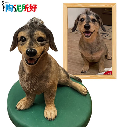 Estatuetas personalizadas de pets cabeçudos feitas à mão, Bonecos de argila 3D personalizados a partir da sua foto, Design de modelos de cães e gatos