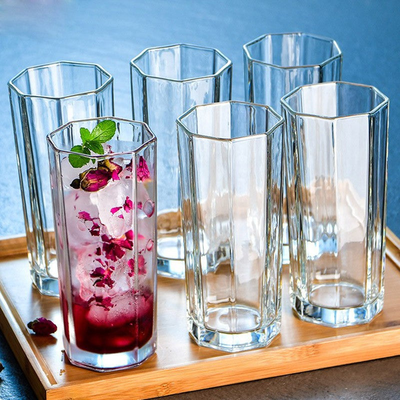 Utensílios de Cozinha para Bar e Jantar em Casa - Conjunto de 2 Copos Altos Transparentes de Cristal para Água, Suco e Bebidas