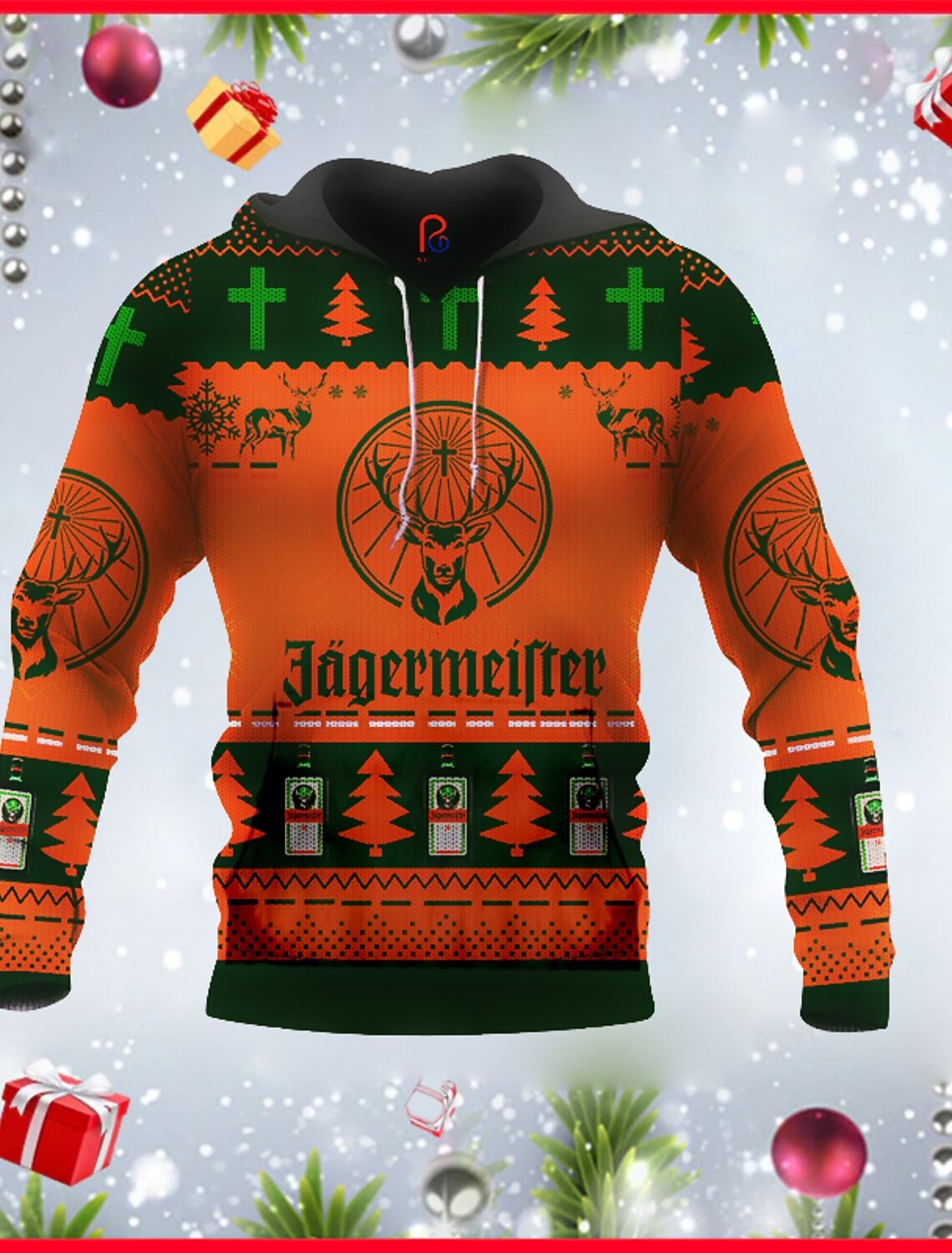 New Men's Hooded Hoodies 3D Print 2024 Christmas Theme Graphic Sweatshirt Drawstring Long Sleeved Streetwear Tops Men's Clothing