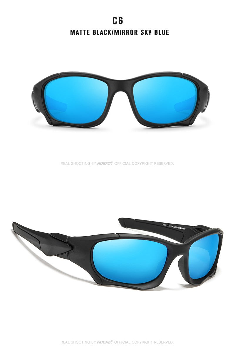 KDEAM Óculos de Sol Polarizados para Esportes ao Ar Livre Masculino Armação Curva Lente Resistente a Estresse Óculos de Sol Feminino KD0623