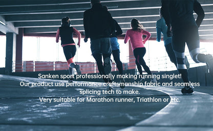 Lightweight Seamless Marathon Tank Top for Running Dry Fit Workout Sleeveless T-Shirt Singlet Shirt for Fitness