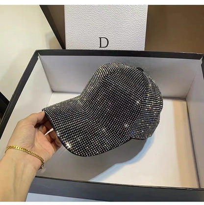 Full Diamond Luxury Rhinestones Baseball Caps for Women Men Cotton Bones Snapback Hip Hop Cap Gorras Casquette Sun Hats