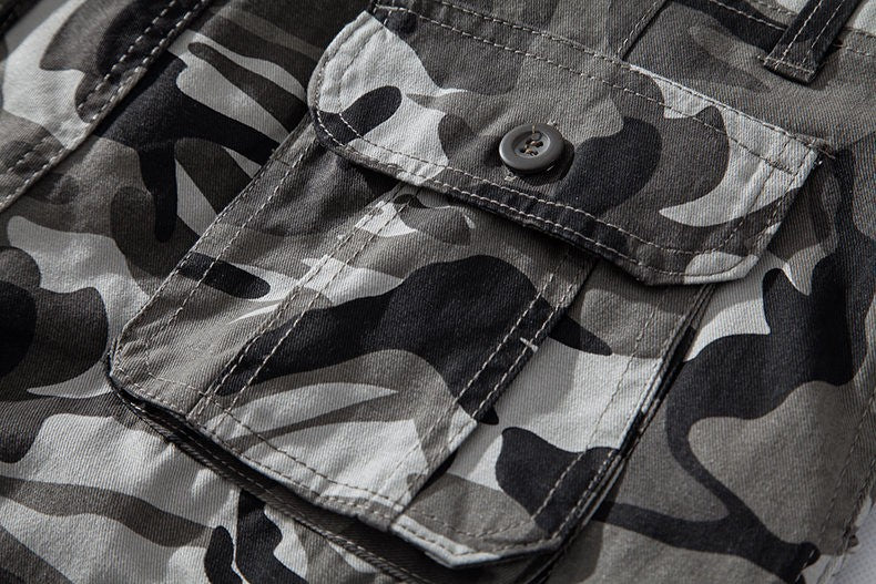 Loose camouflage beach five pants men's summer cotton thin section in the pants summer work casual shorts