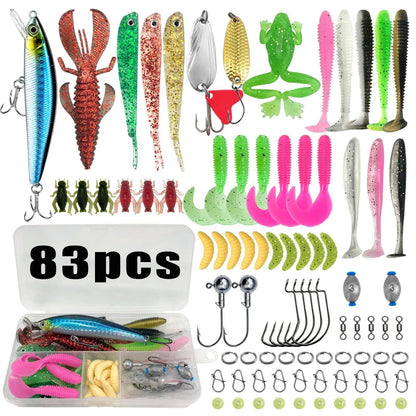 Kit de 133/83 Iscas de Pesca para Rigs de Isca de Superfície, Kit de Pesca para Baixo, Truta, Salmão, Acessórios de Pesca
