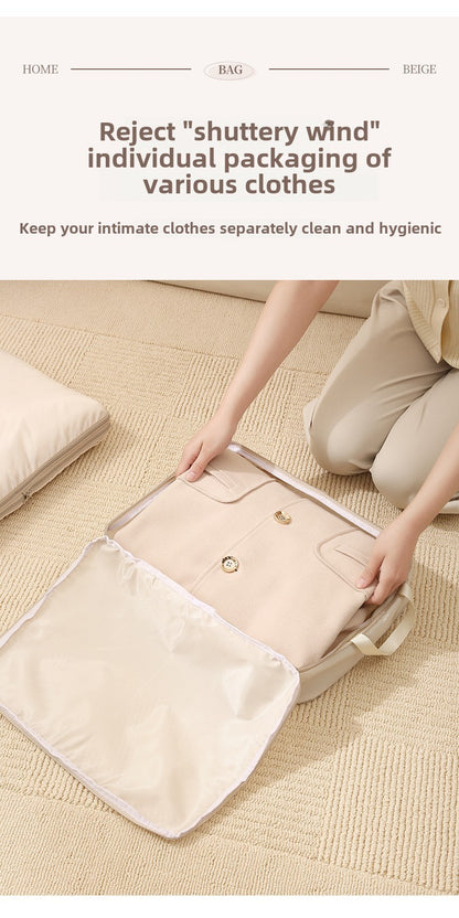 4Pcs/Set Travel Compression Packing Cubes Bag Portable Suitcase Clothes Organizers Waterproof Luggage Storage Cases Drawer Bags