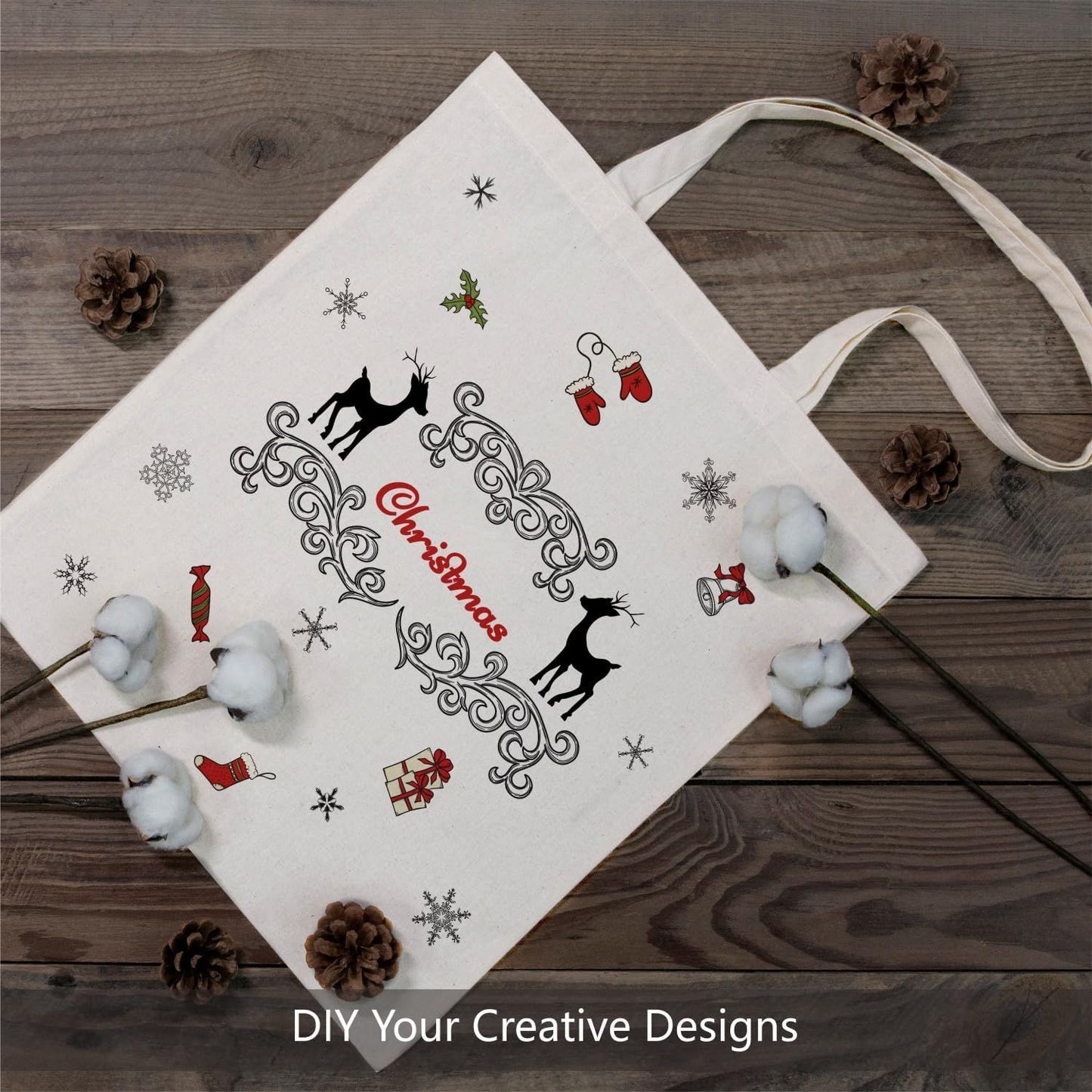 10/20/50Pcs Custom Cotton Tote Bag Eco-friendly Shoulder Bag Lightweight Reusable Shopping Bag Suitable For Promotions Gifts