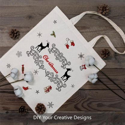 10/20/50Pcs Custom Cotton Tote Bag Eco-friendly Shoulder Bag Lightweight Reusable Shopping Bag Suitable For Promotions Gifts