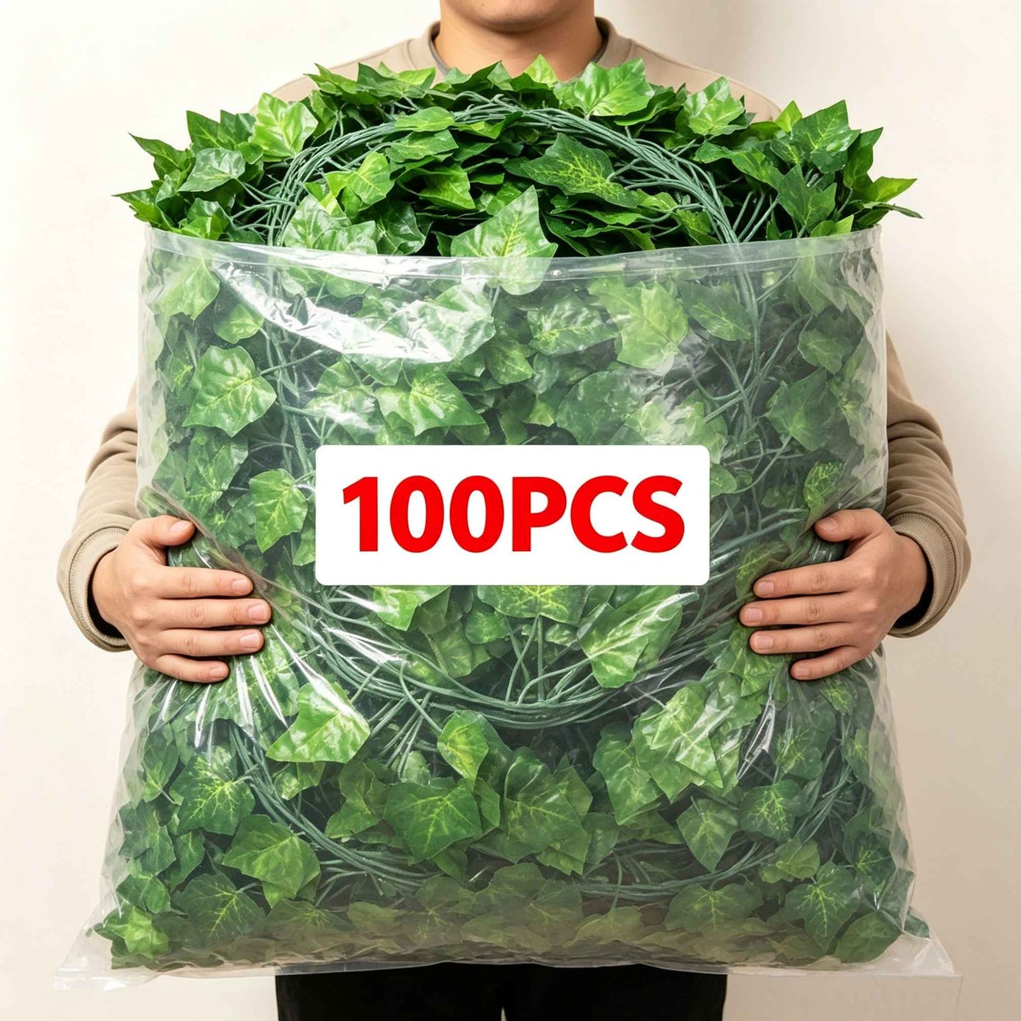 Artificial Green Ivy Leaf Rattan Creeper Leaves Vine Hanging Garland DIY Fake Fl