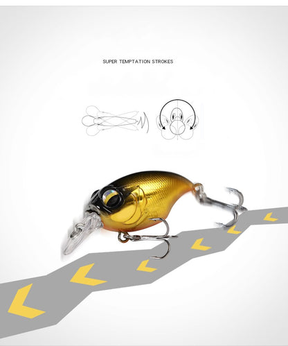 38mm 8g Topwater Mini Crankbait Fishing Lure Floating Wobbler Artificial Hard Bait for Pike Walleye Bass Plastic Swimbait Tackle