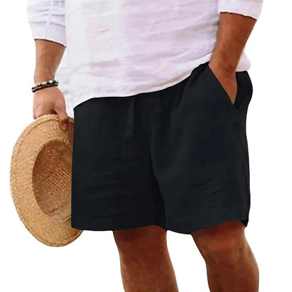 Summer New Men's Breathable Whiter Shorts Hawaii Beach Pants Male Solid Color Trousers Loose Versatile Streetwear 3XL For Men