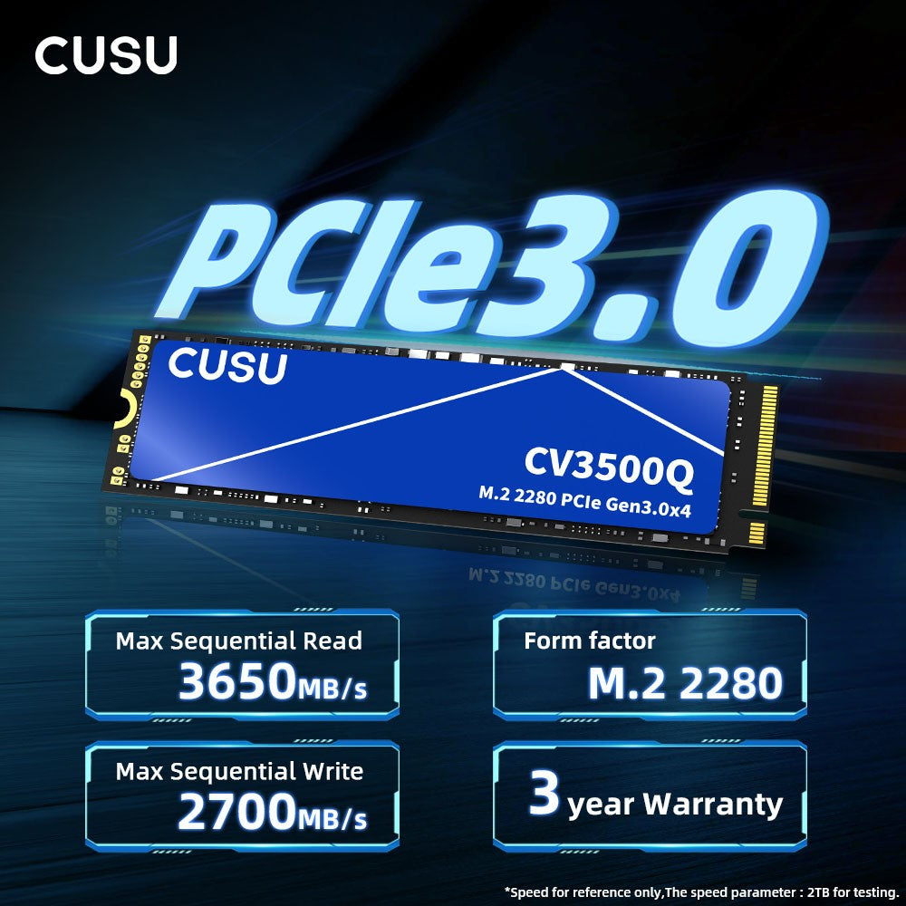 SSD CUSU NVMe M.2 1TB 512GB M2 2280 PCIe3.0 SSD 2TB Disco Rígido Unidades de Estado Sólido Internas para Computador Portátil
