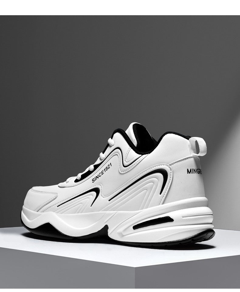 Men Sports Running Shoes Outdoor Walking Soft Casual Sneakers Fashion Designer Leather Sneaker Waterproof Men's Tennis Masculina