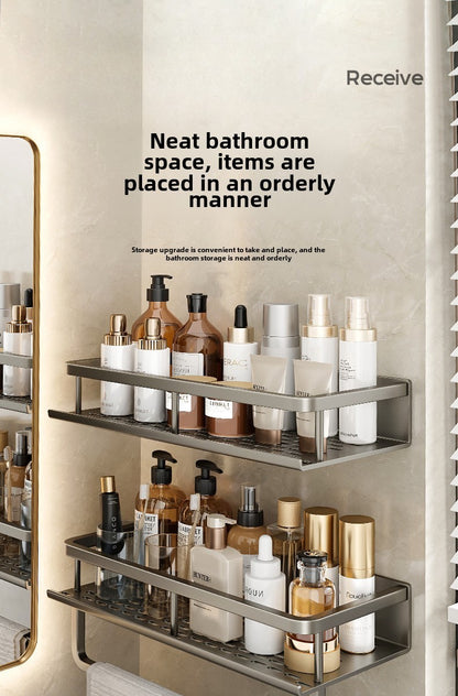 Toilet storage rack, non perforated washbasin, light luxury bathroom, wall mounted toilet, toilet wall storage rack