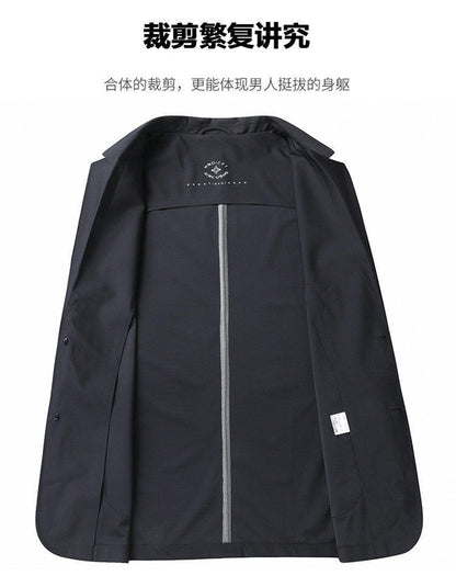 2025 Summer Ice Silk Thin Sunscreen Suit Jackets for Men Classic Business Casual Blazers Wedding Social Dress Coat Men Clothing