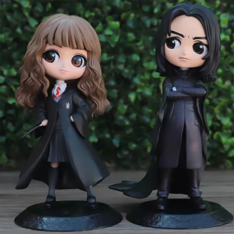 Enfeite de mesa da série Harry Potter, brinquedo modelo, boneco de ação, estátua modelo versão Kawaii Q, periféricos de anime para decoração