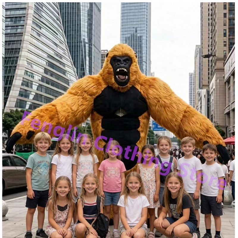 Cartoon Doll Costume 2.6-meter Inflatable Gorilla Mascot Costume Cartoon Doll King Kong Plush Party Advertisement and Role Playi