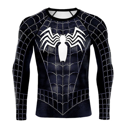 Men Gym T-shirts Superhero 3D Printed Cosplay Top Fitness Compression Tee Shirt Long Sleeve Elastic Sportwear Fashion Male Cloth