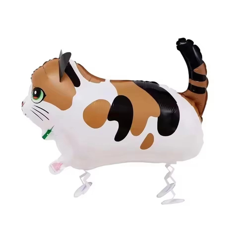 4Pcs Walking Cat Balloons Animal Pet Cat Balloons Cat Balloons for Kids Birthday Party Pet Cat Theme Birthday Party Decorations