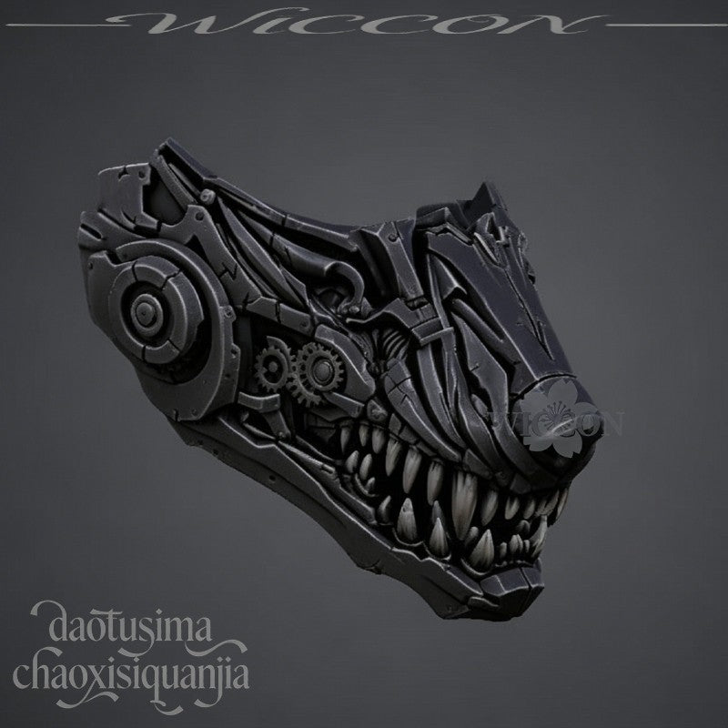 Ao Yin Valko Wolf Handsome Punk Half Mask 3D Polylactic Acid Mask Props Accessories ???? Anime Game Love And Deepspace Cosplay