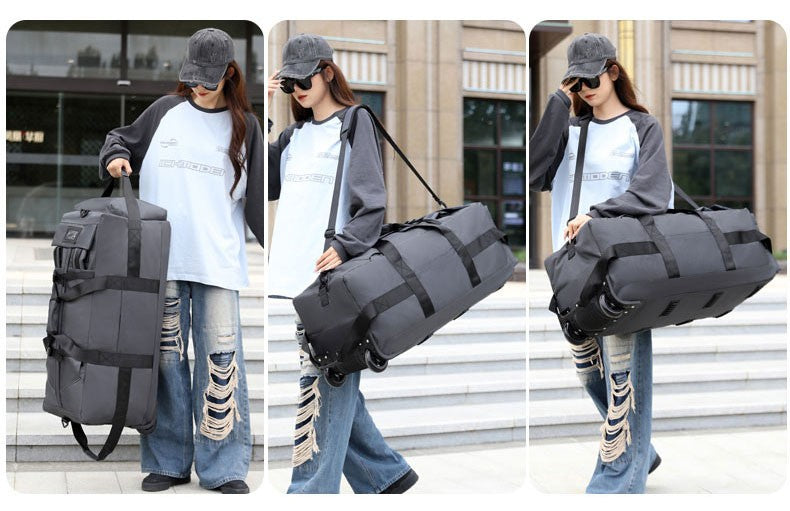 Travel Bag, Large Capacity Handbag, Portable Outdoor Carry-On Luggage, Wheeled Travel Bag, Convenient and Practical Unisex Travel Bag