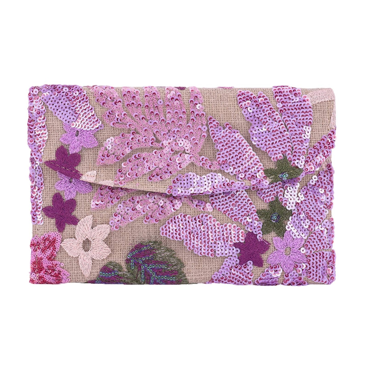 Straw Bag Evening Clutch Sequin Envelope Package Embroidered Handbag for Wedding Vacation Travel