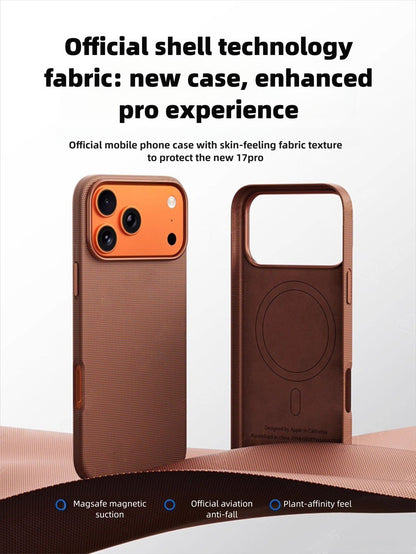 Capinha TechWoven Magsafe DIVI para iPhone 17 Pro Max Capa com Carregamento Sem Fio Capa TechWoven com Textura Magnética Weaving para MagSafe