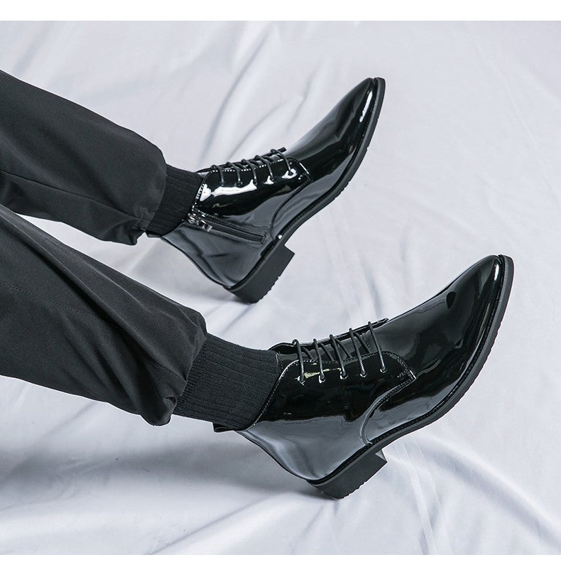 Classic Retro Dress Men's Monk Leather Shoes With Pointed Toe Buckle Business Office Wedding Soft Comfortable Men's Shoes