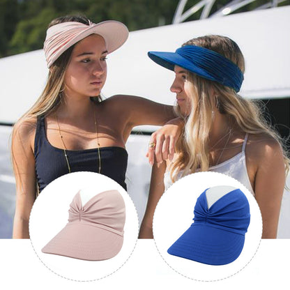 Spring and summer Beach Sun Hat for women New ladies outdoor sports empty top hat  sun-protection visior