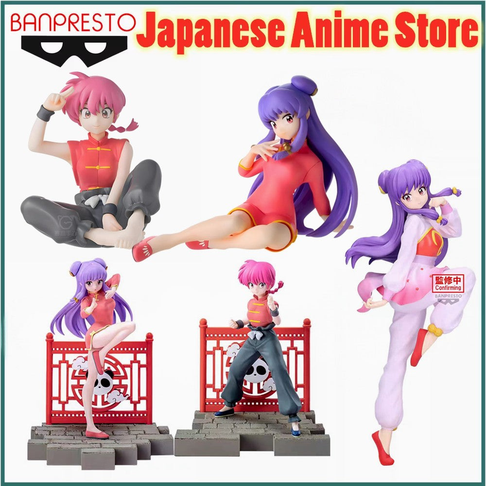 BANDAI SEGA Original Ranma 1/2 Luminasta Tendou Akane Shampoo Ranma Anime Figure Action Figures Model Figurine Toys
