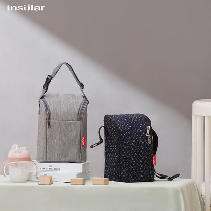 New Portable Mother Feeding Bottle Bag Heat Insulation Lunch Bags Leak-proof Breast Milk Cooler Bag with Stroller Hanging Design
