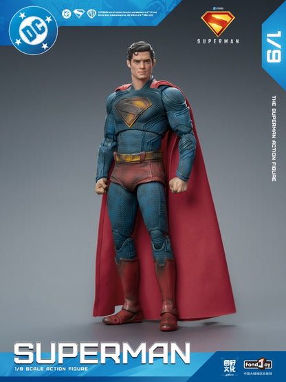 2025 Boneco de Ação Original Fondjoy David Corenswet Superman 1/9 Novo Boneco Superman Articulado em PVC Brinquedo Infantil Presente para Menino