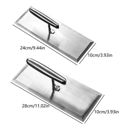 1pç Colher de Pedreiro 240/280mm Raspador de Cimento Ferramenta de Reboco Colher de Acabamento de Aço Inoxidável Ferramenta de Reboco de Construção