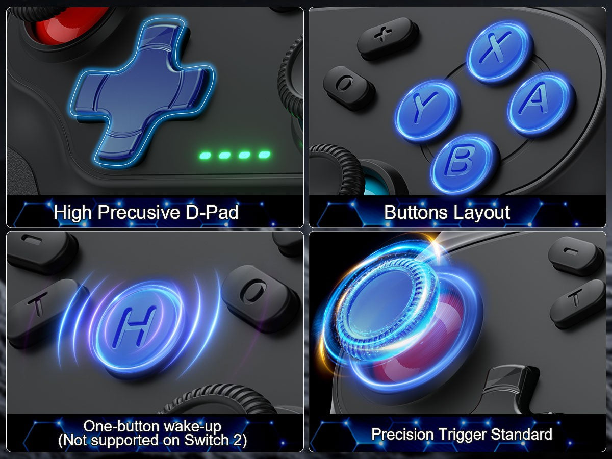 Gamepads For Nintendo Switch/Pc/Ios/Android Wireless Controller Turbo Vibration Game Control Console Remote Accessories