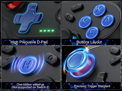 Gamepads For Nintendo Switch/Pc/Ios/Android Wireless Controller Turbo Vibration Game Control Console Remote Accessories