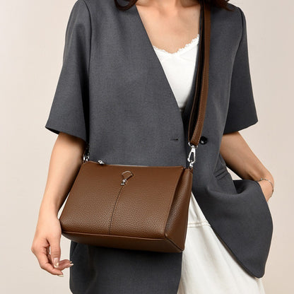 Top Quality Pu Leather Female Crossbody Three Layers Pockrts Bag Elegant Shoulder Bags for Women Casual Purses and Handbags Sac