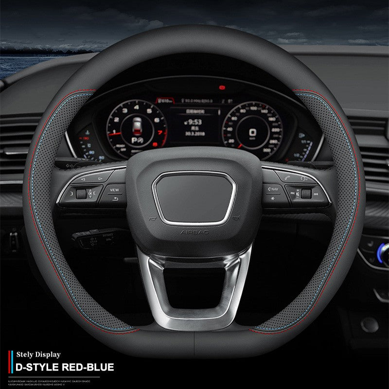 Capas de Volante Automotivas Universais em Couro PU sem Anel Interno Adequadas para 14,5-15 37-38cm Acessórios de Suprimentos para Interior de Carro
