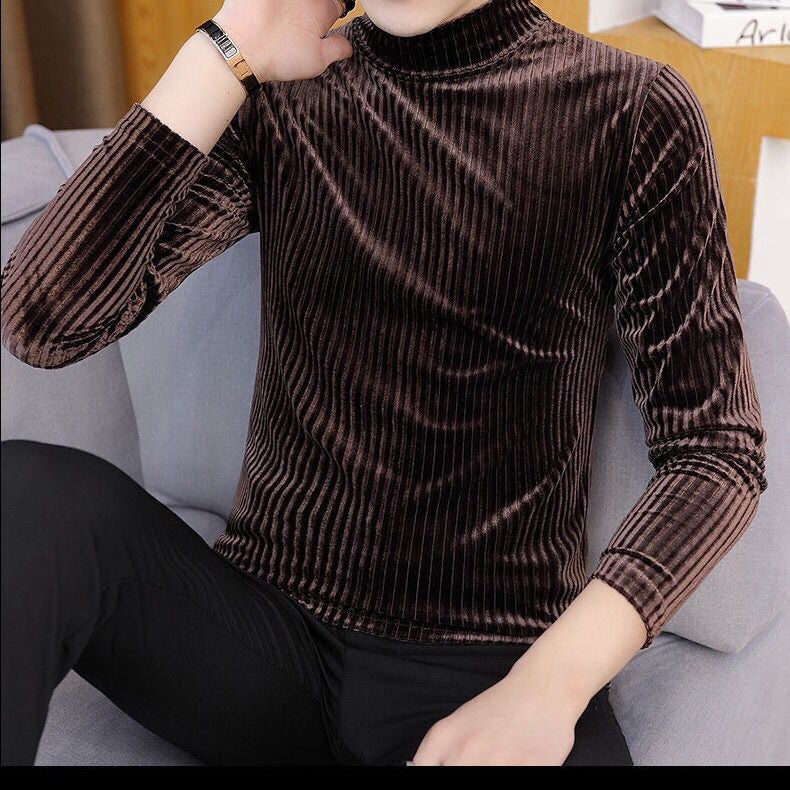 Men's High Street Simplicity Slim Tops Tees Spring Autumn New Long Sleeve All-match Korean T Shirts Vintage Fashion Men Clothing