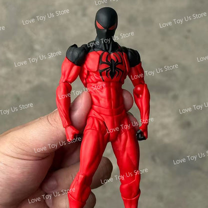 Original Mess Toys Spider Figure Black Suit Neighbor Symbiote Scarlet Spider Kaine Parker Black Red Spider Action Figure Toys