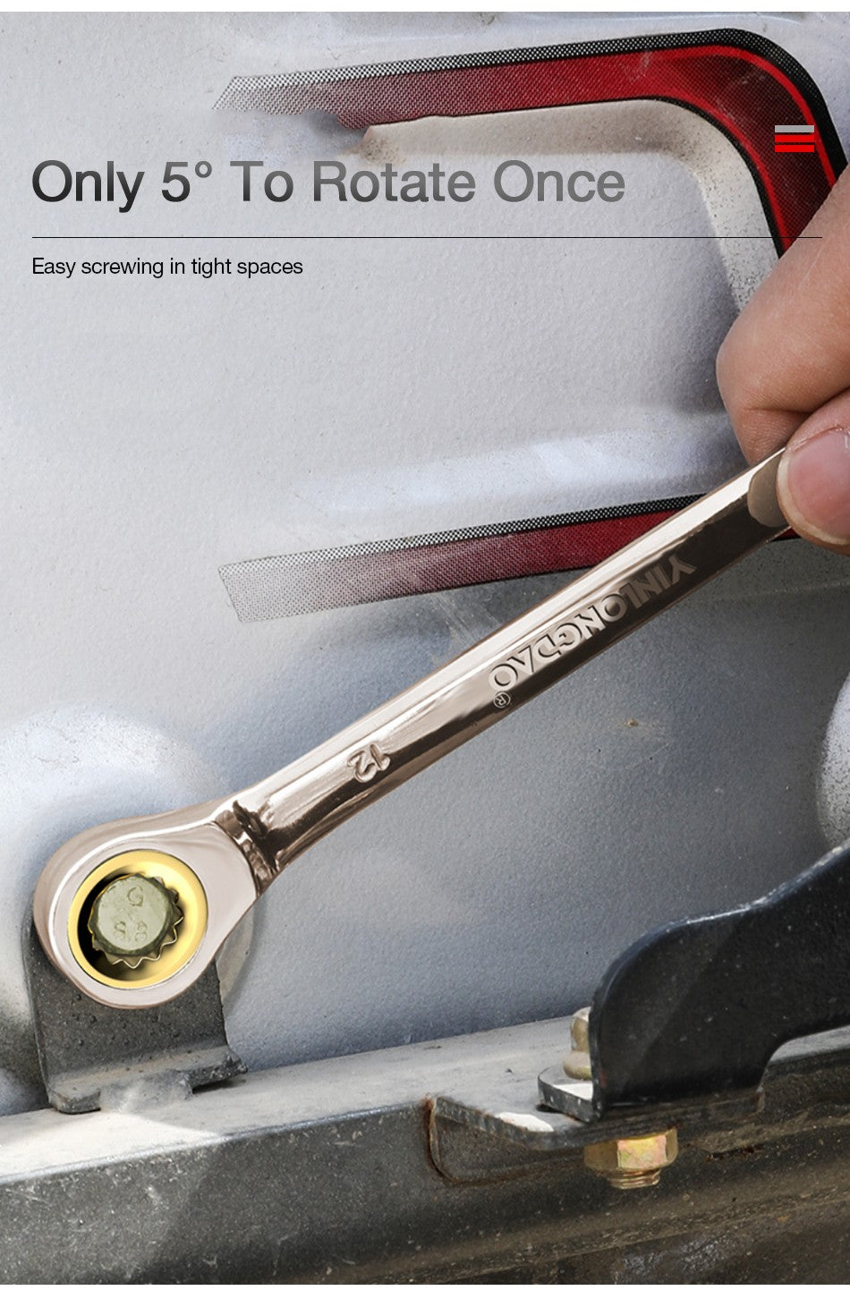 1 Chave Inglesa Chave de Boca Flexível Dourada Chaves de Catraca Torque Chaves Universais para Ferramentas de Reparo Automotivo Ferramenta Manual Métrica