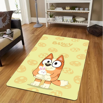 MINISO Disney-Bluey Area Rugs Anti-slip Carpets for Living Room Kids Playmat Bedroom Decor Popular Rug Sofa Floor Mat Room Decor