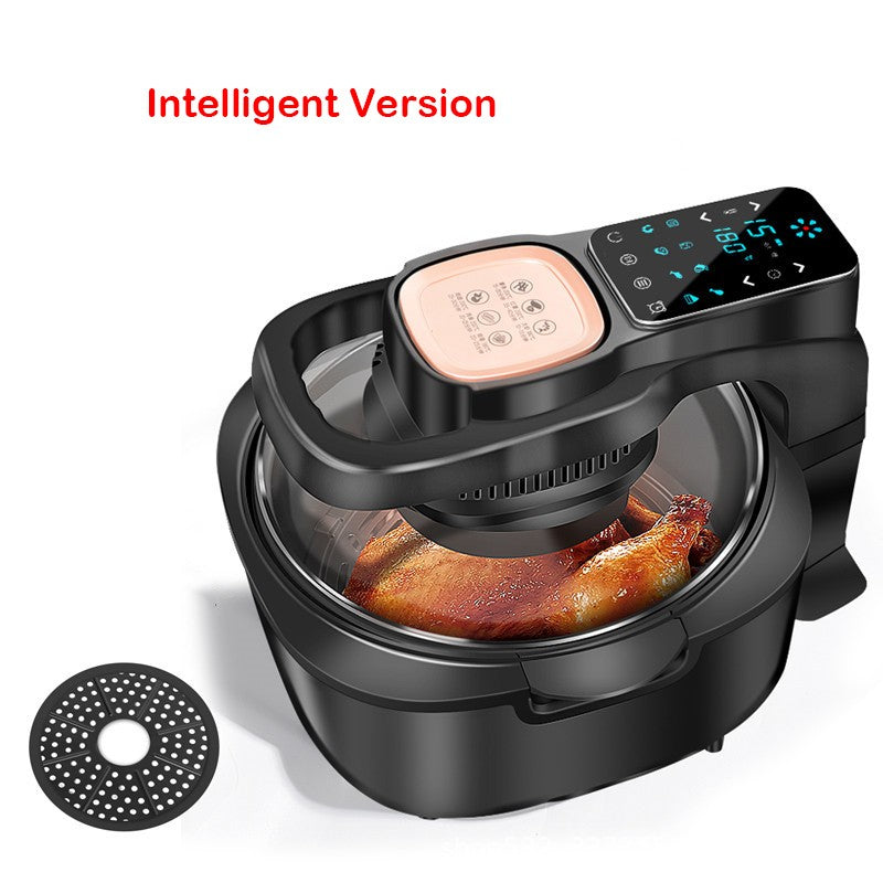 Fritadeira de Ar Doméstica Multifuncional Sem Óleo Inteligente 6L Forno 220V 1100W Painel LED Touch Controle de Temperatura Fritura a Ar Visual