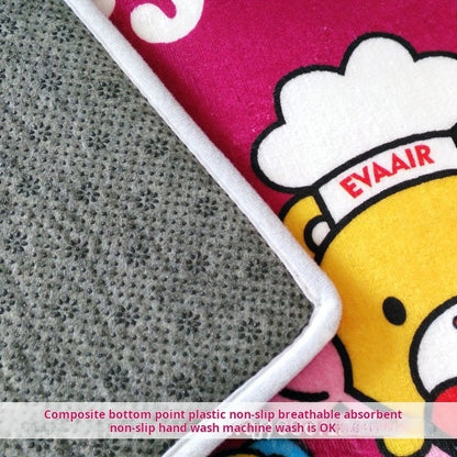 VIKAMA Christmas Snowflake Anti-Slip Washable Rug - Essential Round Floor Mat for Home Room Deco